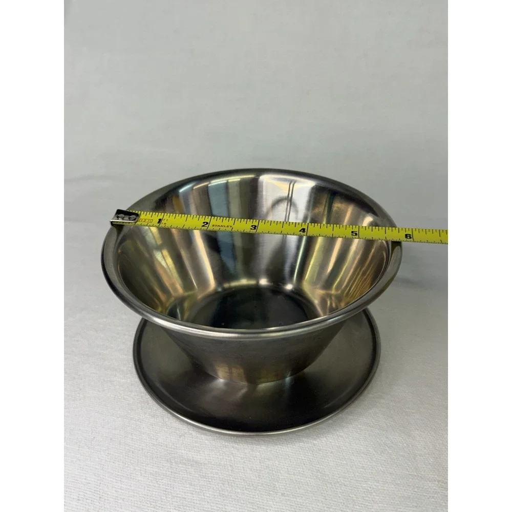 Vintage Leonard MCM Stainless Steel Gravy Boat Sauce Bowl Ladle Japan 18-8